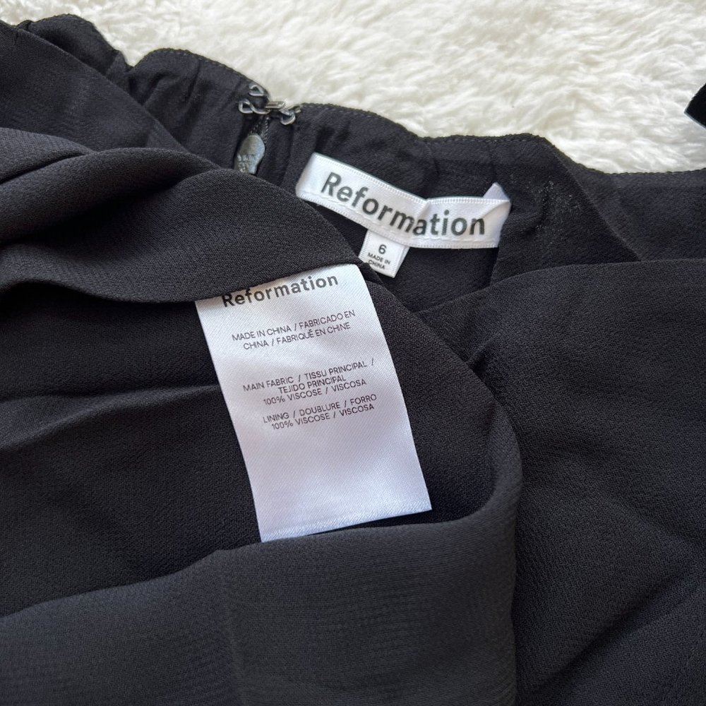 Reformation Butterfly Dress in Black - Picture 8 of 9